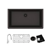 Elkay Sink Kit, Undermount Mount, 0 Hole, Black Finish ELGRU13322BK0FC